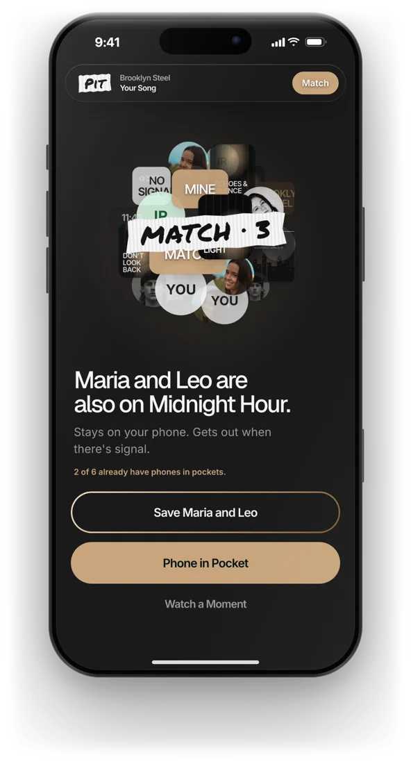 Match screen