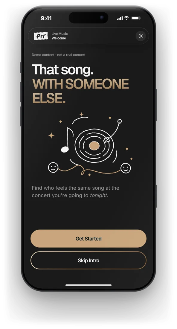 Pit welcome screen: That song. With someone else.